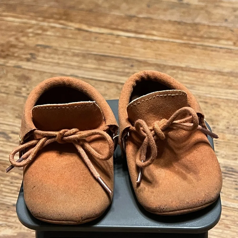 Baby Rust Suede Moccasin Shoes size 0-6